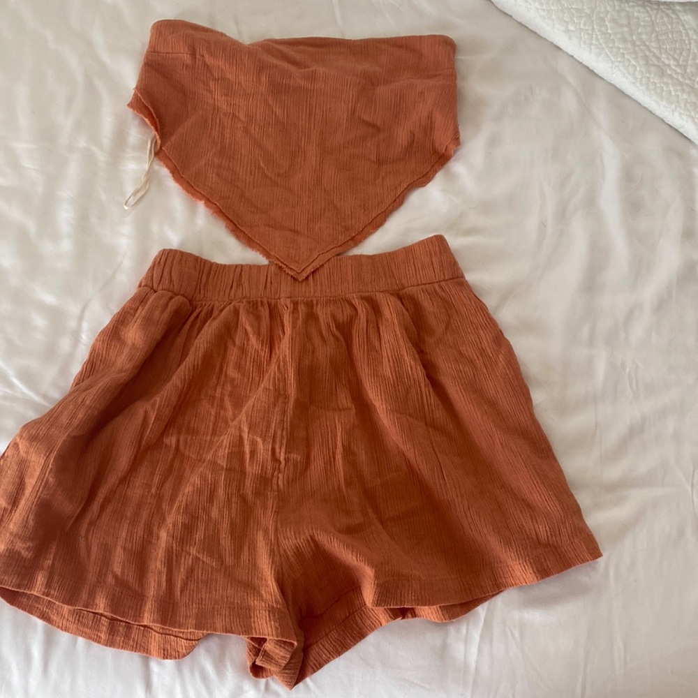 Free People Orange Two-Piece Set